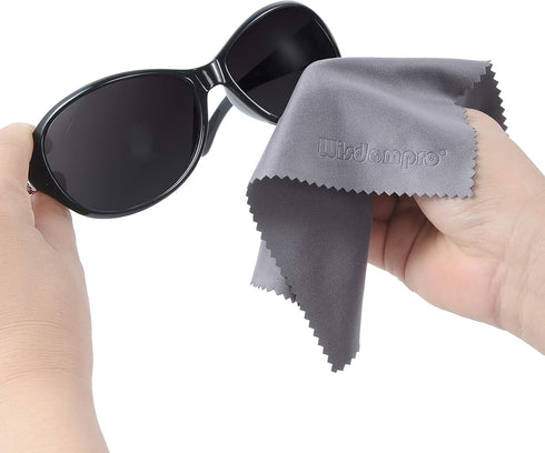 Wisdompro 8-Pack 6x7 Inches Microfiber Cleaning Cloth for Camera Lens, Glasses, Phone, iPhone, iPad, Tablet, Laptop, LCD TV, Computer Screen, Moni...