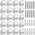 Mirror Hanging Kit, 20 Pieces Clear Plastic Mirror Holder Clips with Mounting Screws and Rawl Plugs...