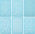 PATIKIL Polymer Clay Silk Screen,6pcs Silk Screen Stencils Reusable 6 Patterns Cute 5.9x3.5 inch for Polymer Clay Christmas Jewelry Making,Plants,...