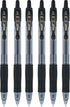 Pilot G2 07 Black Fine Retractable Gel Ink Pen Rollerball 0.7mm Nib Tip 0.39mm Line Width Refillable BL-G2-7 (6)...