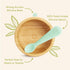 Munchkin® Bambou™ Suction Bowl and Silicone Spoon for Babies and Toddlers, Non-Toxic Bamboo...