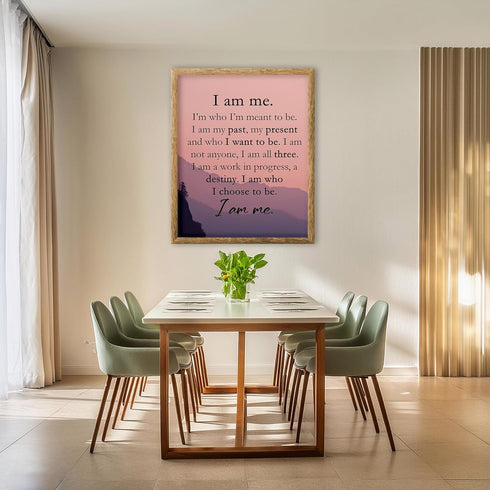 Posterizer 1 pcs-I Am Me-I'm Who I'm Meant To be-Quotes-Motivational & Inspirational Art- Living Room Bedroom Decor- unframed wall art...