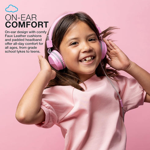 JLab JBuddies Studio Over-Ear Kids Wired Headphones, Toddler Headphones, Kid Safe, Studio Volume Safe, Volume Limiter, Folding, Adjustable, Noise ...
