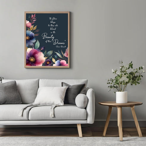 Posterizer 1 pcs-Future belongs to...Eleanor Roosevelt Quote-Quotes-Famous Figures Art Collection- Living Room Bedroom Decor- unframed wall art...