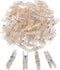 100 Pieces Clear Plastic Utility Paper Clip, Photo Paper Peg Pin, Clothes Line Clips, Craft Clips, 3.5 x 0.5cm x 0.7cm (Gold Glittered)...