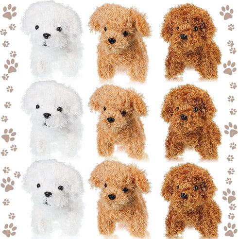 Sumind 9 Pcs Mini Plush Dog Stuffed Animals Bulk Dog Plush Party Favors Small Soft Plush Dog Toy for Goodie Bag Fillers Kids Baby Show Birthday Va...