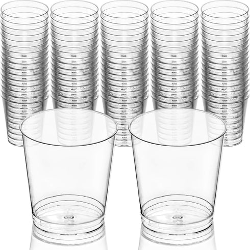 DecorRack 1 Oz Shot Glasses, 80 Hard Clear Plastic Shot Cup, Disposable Party Cups, Mini Cups Shot Glasses (80 Pack)...