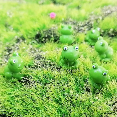 50pcs Mini Frog Garden Decor, Resin Mini Frogs Figurines, Tiny Plastic Frogs, Cute Green Frog Miniature Figurines Garden Home Decor, Fairy Garden ...