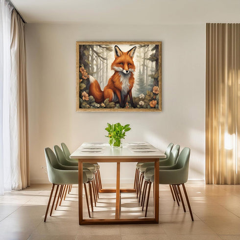 Posterizer 1 pcs- Cute red fox in the jungle-Art for Animal Lovers- Gift for Men Women Entrepreneur Teens-Decor for Home & Office- unframed wall a...