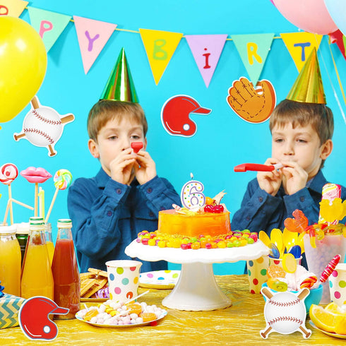 90 Pieces Baseball Paper Cut-outs Baseball Theme Cutouts for Baseball Themed Party Decoration, 3 Styles and 4.7 Inch Long...