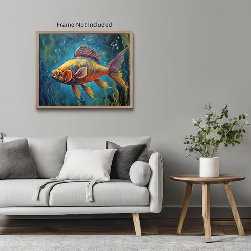 Posterizer 1 pcs- Beautiful Abstract print of a fish in the sea-Art for Animal Lovers-Abstract & Modern Art- Gift for Men Women Teens-Living Room...