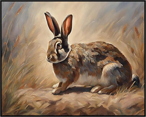 Posterizer 1 pcs- Beautiful rabbit lying on the ground print-Art for Animal Lovers- Gift for Men Women Entrepreneur Teens-decor for Bedroom, Offic...