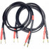 CESS-037-3f Banana Plug Male to Male Speaker Cable 12 Gauge 680 Strand Count Silicone Soft Wire, 2 Cables (3 FEET)...