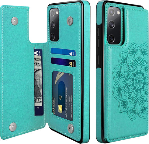 COOYA for Samsung S20 FE Case, Galaxy S20 FE 5G Case Wallet Case with Card Holder Premium PU Leather Magnetic Closure Protective Back Flip Phone C...