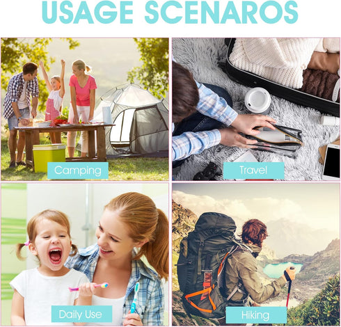 2Pcs Travel Toothbrush Kit Portable Toothbrush Soft Bristles Brushes Folding Toothbrush Bulk Collapsible Toothbrush for Camping Hiking...