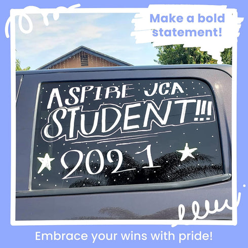 White Jumbo Chalk Markers - 15mm Window Markers | Pack of 4 White Pens - Use on Cars, Chalkboard, Whiteboard, Blackboard, Glass, Bistro | Loved by...