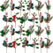 WILLBOND Artificial Christmas Tree Picks Red Berry Pine Picks Spray Berry Branches Holly Pine Flower Pick Berry Pinecones for Christmas Crafts Par...