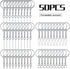 50pcs Silver Key Chain Rings Kit Flat Metal Split Key Rings with Chain and Jump Rings Key Chain Rings Accessories for Jewelry Key Rings Crafts Jew...