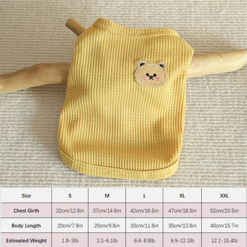 4 Pieces Dog Shirts with Breathable and Comfort Small Medium Dog pet Clothing Spring Dog Outfits for Small Puppy Cat Pets (Medium), Yellow Pink Wh...