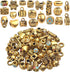 Tibetan Loose Spacer Beads, Mixed 92 Pieces Tibetan Antique Gold Spacer Loose Beads Fit European Charm Bracelet Necklet Jewelry Making...
