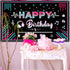 Music Happy Birthday Party Backdrop Musical Social Media Birthday Party Supplies Social Media Photography Background Large Fabric Banner for Teens...