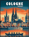 Posterizer 1 pcs-travel poster-Cologne Germany-Adventure Wall Art Gift for Men Women Entrepreneur Teens Decor for Home & Office- unframed wall a...