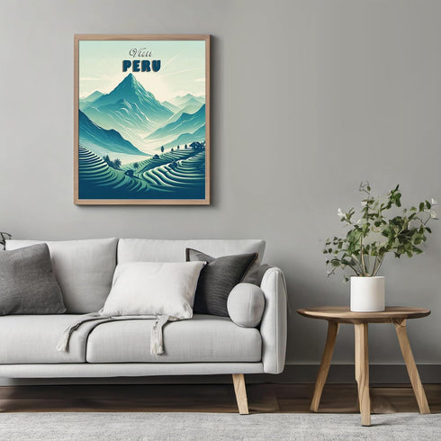 Posterizer 1 pcs-travel poster-Visit Peru-Adventure Wall Art Gift for Men Women Entrepreneur Teens Decor for Home & Office- unframed wall art...