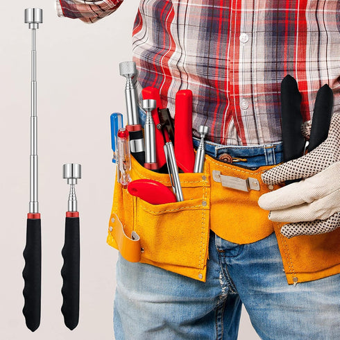 6 Pieces Telescoping Magnet Tools, Extendable Telescopic Magnetic Pick up Tools Viewable Extendable Magnet Stick for Father's Day Birthday 1.5 Lb/...