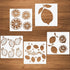 Lemon Stencils, 5 Pcs Summer Painting Stencils for Farmhouse Wood Signs Welcome Lemon Reusable Mylar Template for Pillows Wall Scrapbook Card Maki...