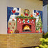 6x4 feet Christmas Fireplace Theme Backdrop Christmas Brick Wall Theme Decoration Extra Large Fabric Red Brick Wall Backdrop for Photo Baby Shower...