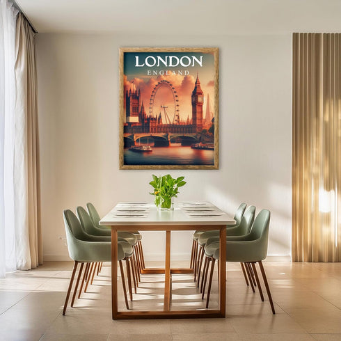 Posterizer 1 pcs-London England-City Travel Poster-Adventure Wall Art-GIft for Men Women Teens-Decor for Home & Office- unframed wall art...
