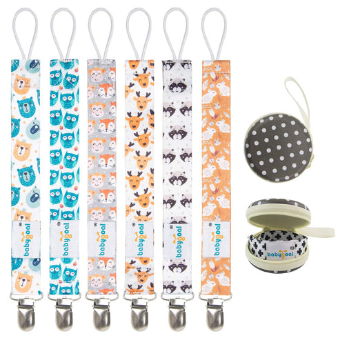Babygoal Pacifier Clips - 6 Pack Holder for Boys & Girls, Fits Most Pacifier Styles & Teething Toys...