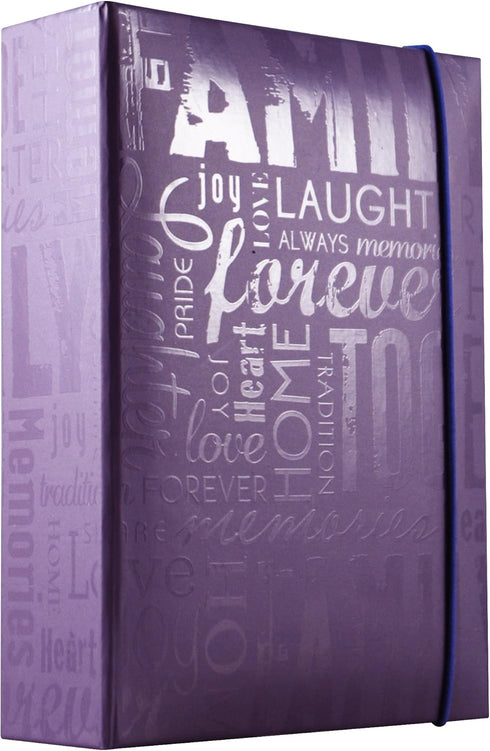 MCS Embossed Family 100-Pocket 4x6 Photo Album, Purple...