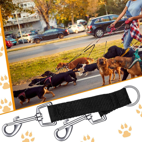 Frienda 5 Pcs Braided Poly Collar Backup Dog Collar Clip Double Ended Nylon Dog Connector Strap Collar Backup Clip Safety Clip for Dog Harness Lar...