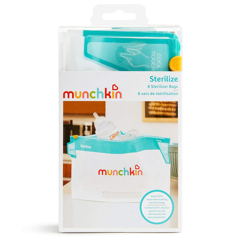 Munchkin® Sterilize™ Microwave Bottle Steam Sterilizer Bags, 30 Uses per Bag, 6 Pack...