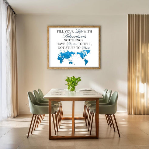 Posterizer 1 pcs-Fill Your Life With Adventures, Not Things -Travel Quote-Adventure Art-Holiday Poster Collection-Gift for Couples boyfriend girl...