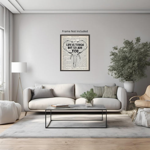 Posterizer 1 pcs-life is tough but so are you-encouraging-Quotes and Poems-Motivational & Inspirational Art-Decor for Home & Office- UNFRAMED Wall...
