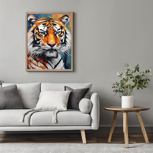 Posterizer 1 pcs- pretty wild tiger resting-Art for Animal Lovers-Abstract & Modern Art-Gift for Art Lovers-Living Room Bedroom Decor- unframed wa...