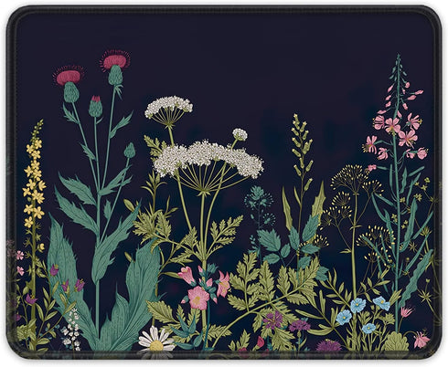 Mouse Pad, Square Nature Style Anti-Slip Rubber Mousepad with Durable Stitched Edges for Gaming Office Laptop Computer Women Men Kids, Cute Custom...