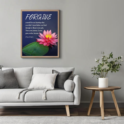 Posterizer 1 pcs-Forgive Yourself for not knowing-Creig Crippen-Spiritual-Quotes-Motivational & Inspirational Art-Gift For Buddhism Meditation phi...