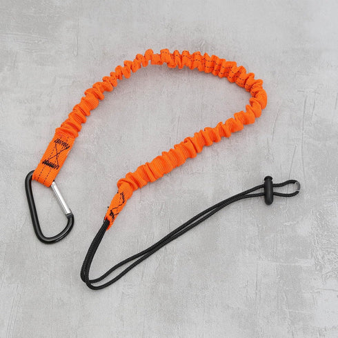 3pcs Tool Safety Rope Work-at-Height Hardware Tool Spanner Rope Retractable Elastic Rope With Carabiner and Adjustable Loop End Tool Fall Arrest S...
