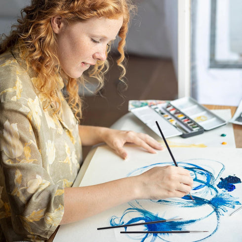 6 Pieces Detail Paint Brush Set, Fine Paint Brush Thin Detail Paint Brush Miniature Paint Brushes Small Fine Tip Paint Brush for Miniature Detail ...