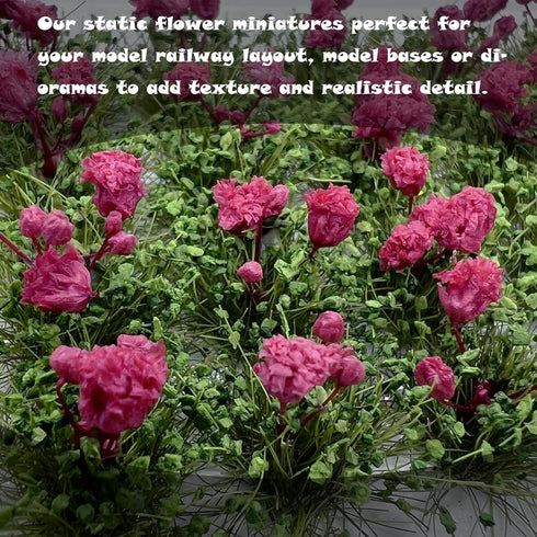 Woohome Flower Cluster Flower Vegetation Groups Grass Tufts Miniature Static Scenery for DIY Architecture Building Model Railway Train Diorama Gar...