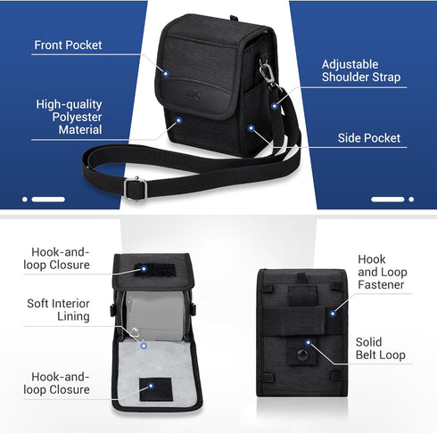 JJC Travel Carrying Camera Case Pouch for Sony A6700 A6000 A6100 A6400 A6500 A6300+16-50mm Lens, Fuji X100VI X100V Protective Case, for Ricoh GR3x...