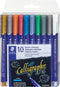 Staedtler metallic calligraphy markers, 10 metallic colours for light and dark paper, 8325 TB10...