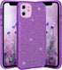 Wisdompro 2 Pack Case for iPhone 11, Cute Bling Sparkly Glitter Shiny Sparkle Shell, 3 Layer Hybrid Women Girls Protective Phone Case Slim Cover f...