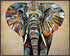 Posterizer 1 pcs- mosaic style abstract beautiful elephant-Art for Animal Lovers-Abstract & Modern Art- Living Room Bedroom Decor- unframed wall a...