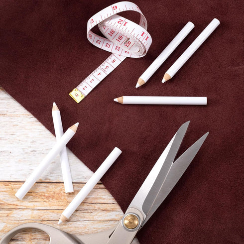 PAGOW 14 Pcs Sewing Pencil for Fabric, Sewing White Fabric Marking Pencils, Washable Fabric Tailor Markers for Sewing Dressmaker Craft...