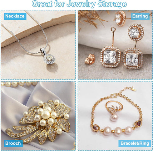 PATIKIL 10x10cm Jewelry Pouches with Band, 5 Pack Microfiber Jewelry Pouches Portable Soft Storage for Necklace Bracelet Earring Watch Rings Brooc...