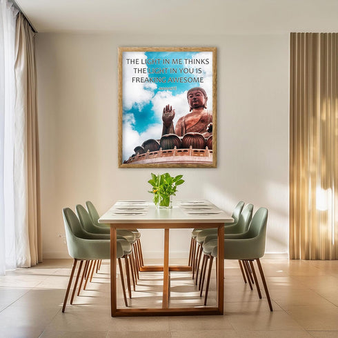 Posterizer 1 pcs-Zen Decor-Buddha Spiritual Funny Wall Art-Quotes-Motivational & Inspirational Art-Gift For Buddhism Meditation philosophy Fans- u...